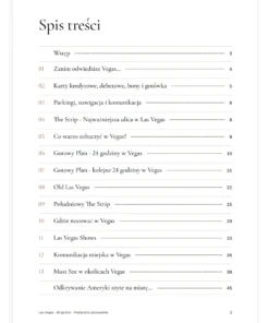 Spis Treści -przewodnik po Las Vegas
