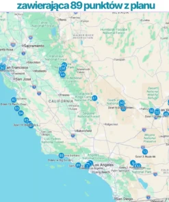 Plan podróży po USA - mapka